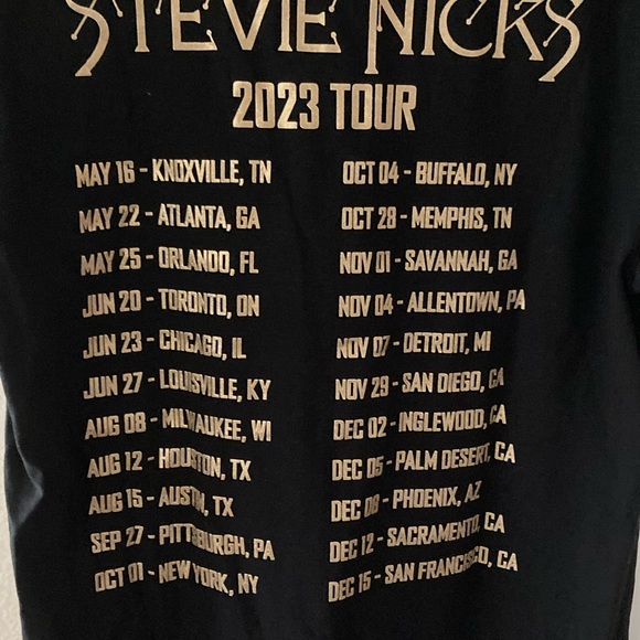 NWT STEVIE NICKS CONCERT T-SHIRT SIZE M - Picture 5 of 5